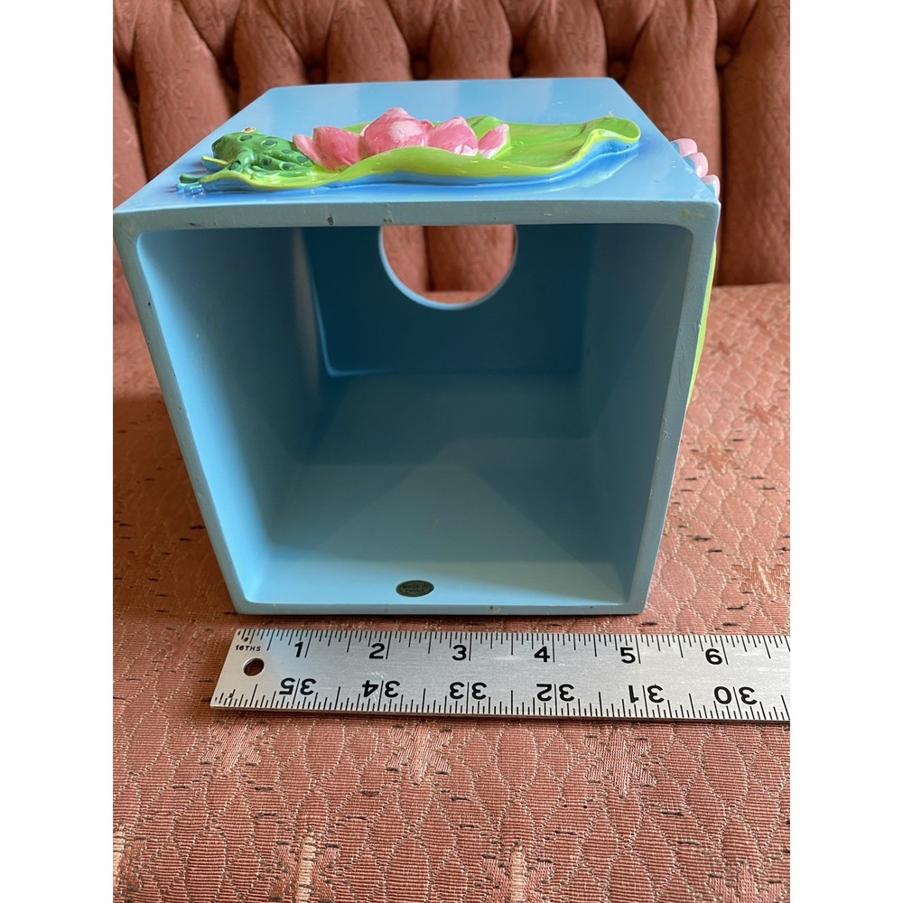 Frog Lotus Flower Lily Tissue Box Cover 3D O2 - Picture 7 of 8
